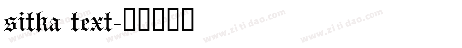 sitka text字体转换